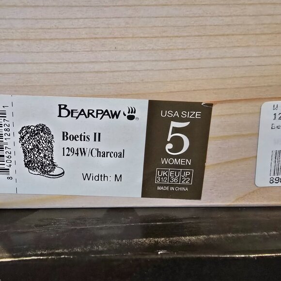 Bear Paw Women's Boots Boetis II Charcoal Grey Lamb Fur Size 5 NEW 1294W 030 - Picture 9 of 14